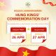 HOLIDAY ANNOUNCEMENT: HUNG KINGS’ COMMEMORATION DAY